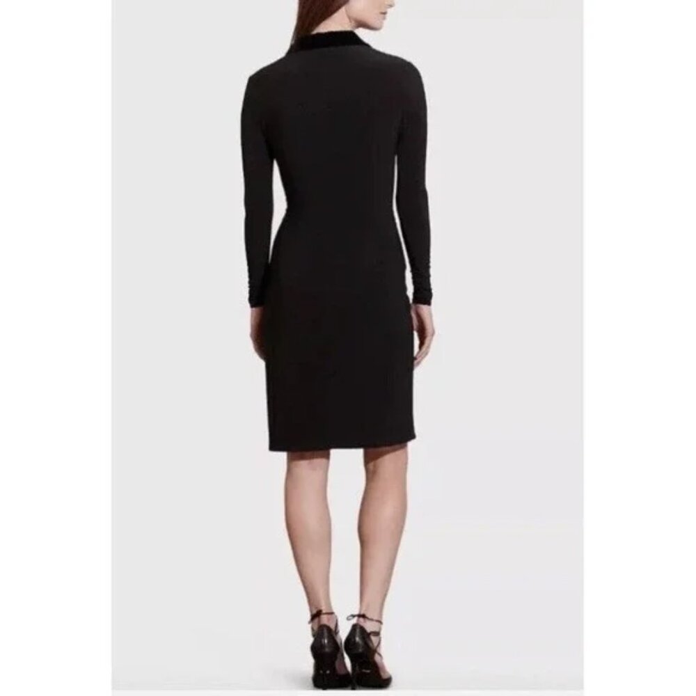 Lauren Ralph Lauren Tuxedo Dress Black Velvet Lapel Stretch Women's Sz 10P B32 - Picture 2 of 16